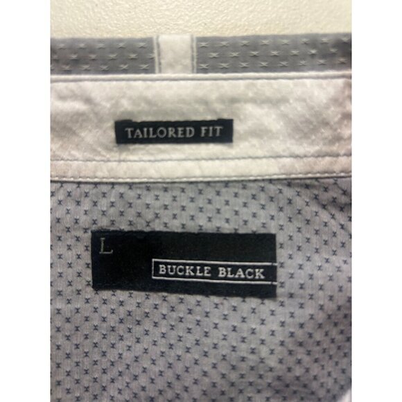 Buckle Black Mens Long Sleeve Button-Down Shirt Tailored Fit Size Large - Picture 5 of 5